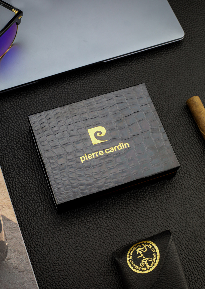 Pánska Peňaženka Pierre Cardin YS603 323 Čierna Kožená Horizontálna s RFID Ochrana