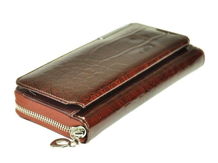 Dámska peňaženka Gregorio BC-111 z prírodnej kože v čučoriedkovej farbe, veľká, s ochranou RFID 