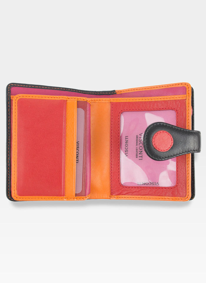 Visconti Dámska bodkovaná peňaženka P3 Red Multi
