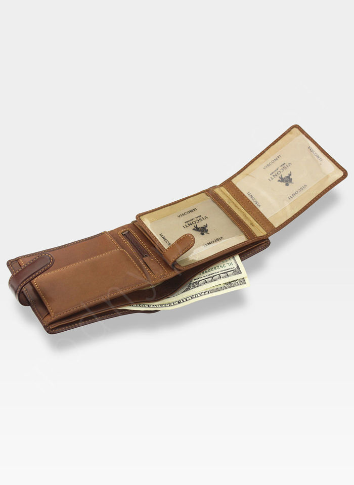 Visconti Torino Pánska kožená peňaženka TR35 RFID Brown